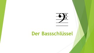 Musik Bassschlüssel einfach und kurz erklärt [upl. by Polloch5]