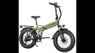 LAIFOOK Cityfun Electric Bike 250W Brushless Motor 48V 104AH Battery 20 x 40 Inch Fat Tires EU9NL [upl. by Asik]