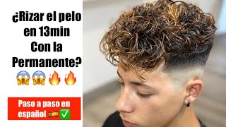 ¿Como rizar el pelo con la permanente en 13 min 😱🔥💈💈 paso a paso en español [upl. by Atrim868]