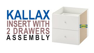 Ikea Kallax Insert with 2 drawers white [upl. by Ahsilak]