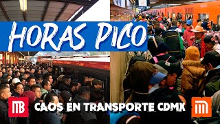 HORA PICO en el METRO de la Ciudad de México 🇲🇽 🚈 [upl. by Ryon]