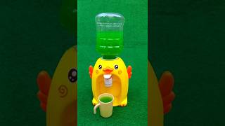 Yolo duck green colour water pump dispenser amp the mini mixing colour water satisfied review shorts [upl. by Norma]