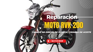 Reparación de moto Empire RKV 200 Cambio de discos de clouch y bomba de aceite [upl. by Brookes809]