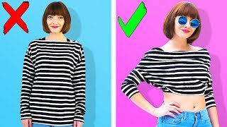 23 COOL CLOTHING HACKS [upl. by Polloch]