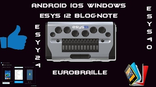 Esys BlocNote Accessible Tablette Smartphone Android iOS Jumelage Clavier Bluetooth iPhone Galaxy [upl. by Monarski623]