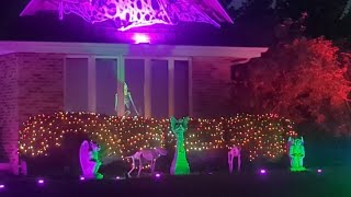 Pleasant Prairie Halloween Lights Tour animated home [upl. by Netsruk864]