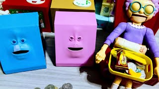 ❤️ PIGGYBANK FACE EATING COINS WITH GRANNY ASMR 😲😱asmr greedygranny granny faceeating piggybank [upl. by Jilly]