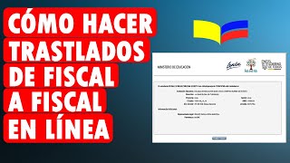 TRASLADOS de FISCAL a FISCAL en LÍNEA  MINISTERIO de EDUCACIÓN ECUADOR 2025 [upl. by Abbot967]