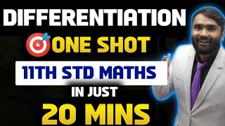 DIFFERENTIATION 11TH STD MATHSONE SHOTPRADEEP GIRI SIR [upl. by Anaik]