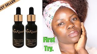 SKINKISSED FACIAL SERUM MORNING AND NIGHT FACE CARE ROUTINE [upl. by Nrojb]