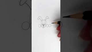 Draw 5 circles to a dog looking at a bone easy drawing step by step for kids kids dog stepbystep [upl. by Scholem]