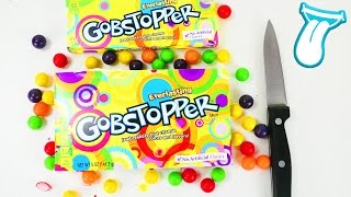 NICHT KAUEN Harte Bonbons GOBSTOPPER JAWBREAKER Süßigkeiten Test [upl. by Aitram]