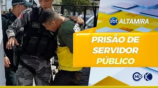 Servidor público é preso com arma e drogas em Altamira PA  SBT Altamira [upl. by Urbain682]