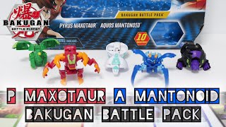 PYRUS MAXOTAUR ULTRA  AQUOS MANTONOID ULTRA Battle Pack  Battle Planet  BAKUGAN UNBOX [upl. by Ahsiloc]