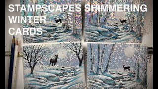 Stampscapes Quick Versions of the Holographic Birch Scene [upl. by Knute]