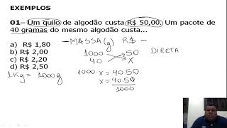 Regra de três simples  Aula completa  Exercícios [upl. by Harrat]