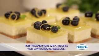 Double Lemon Cheesecake Bars Recipe  PHILADELPHIA Cream Cheese [upl. by Sorilda97]