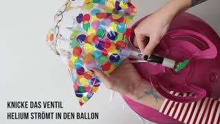 6 PARTYTUTORIAL Bubble Ballons mit Einweg Helium Kartusche befüllen [upl. by Agee]