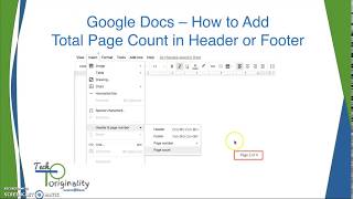 Google Docs  How to display total page count [upl. by Andy]