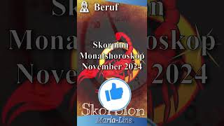 Skorpion BERUF 👷‍♀️ Horoskop November 2024 [upl. by Tiffani]