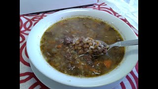 SOPA DE LENTEJAS CON CARNE MOLIDA [upl. by Barkley]