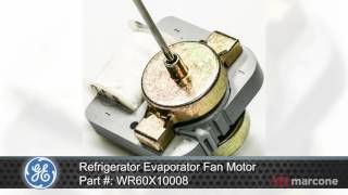 GE Refrigerator Evaporator Fan Motor Part  WR60X10008 [upl. by Aveneg]