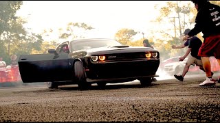 HELLCAT JAILBREAK TAKES OVER CAR MEET Vlog Crashes 1v1s Burnouts [upl. by Aiehtela]