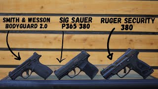 Whats The Best 380 ACP Handgun SampW Bodyguard 20 VS Sig P365 380 VS Ruger Security Lite Rack 380 [upl. by Ramsay467]