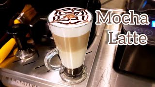 How to make Mocha latte  barista training [upl. by Akoyn307]