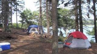 Maine Oceanfront Camping Sagadahoc Bay Campground  Cabin Rental [upl. by Garlanda]