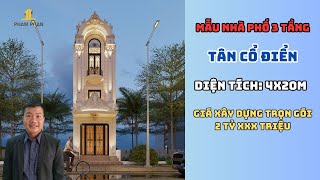 Vẻ Đẹp Hoàn Mỹ  Mẫu Nhà Phố 3 Tầng 1 Tum Phong Cách Tân Cổ Điển  Giá Xây Trọn Gói Chỉ Hơn 2 Tỷ [upl. by Oiramrej]