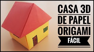 🏠 Cómo hacer una CASA de papel 3D Fácil ✅  Casas de Origami🏡 [upl. by Lemraj541]