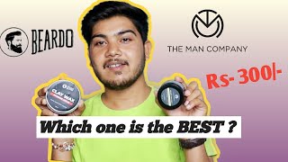 BEARDO CLAY HAIR WAX VS THE MAN COMPANY BRAWN WAX COMPARISION amp FULL REVIEW 2021कौन सा WAX BEST है [upl. by Hakon]