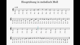 Hauptübung melodisch Moll [upl. by Arbmik455]