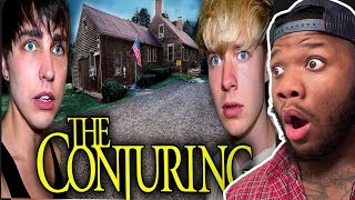 Sam amp Colby Surviving A Week at The Conjuring House REACTION [upl. by Airebma]