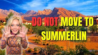 Considering MOVING TO SUMMERLIN LAS VEGAS  5 Reasons Why Summerlin Might Not Be For You [upl. by Dippold]