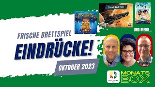 Brettspielbox Monatsbox  Brettspiel Eindrücke Oktober 2023 [upl. by Emmit]