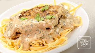 Creamy Parmesan Garlic Mushroom Chicken [upl. by Atteloj]