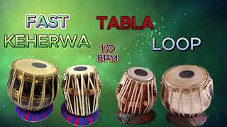 FAST KEKERWA TABLA LOOP 110 BPM PRACTICE  TABLA LOOP  TABLA MUSIC  TABLE  MUSIC  FAST TABLA [upl. by Reivazx]