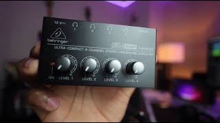 Behringer MicroAMP HA400 Review [upl. by Cissej609]