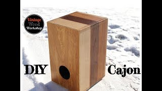 Building a Hardwood Cajon Box Drum with Adjustable SnareDIY [upl. by Leonteen]