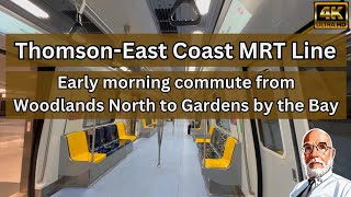 Thomson–East Coast MRT line TEL full length early morning commute [upl. by Ainsley247]