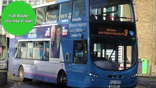 First Cymru Swansea 9 Full Route Journey Visual Bay Campus to Singleton Campus  BJ12VWT 36211 [upl. by Bil]