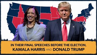 In their final speeches before the election Kamala Harris and Donald Trump [upl. by Adleremse]