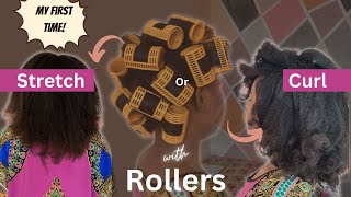 ROLLERS ON 4C HAIR  HEATLESS STRETCHING METHODS [upl. by Euqinom]