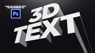 How to Make 3D Text in Photoshop CC No Plugins [upl. by Husha]