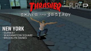 Thrasher Skate and Destroy 2  New York PS1 Gameplay [upl. by Skoorb]