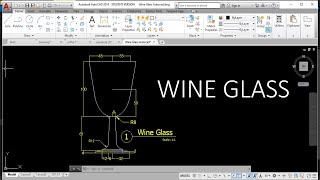 How to draw the wine glass in AutoCAD [upl. by Ru436]