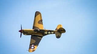 The Curtiss P40B quotWarhawkquot at the Duxford Spring Airshow [upl. by Palila621]