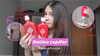 ROTINA CAPILAR  ETAPA RECONSTRUÇÃO ❤️  dicas haircare cabelo [upl. by Myrtle]